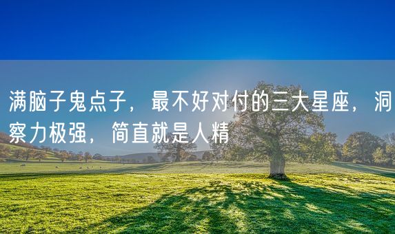 满脑子鬼点子，最不好对付的三大星座，洞察力极强，简直就是人精(图1)
