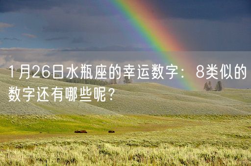 1月26日水瓶座的幸运数字：8类似的数字还有哪些呢？(图1)