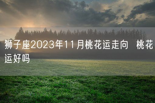 狮子座2023年11月桃花运走向  桃花运好吗(图1)