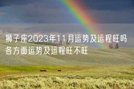 狮子座2023年11月运势及运程旺吗 各方面运势及运程旺不旺(图1)