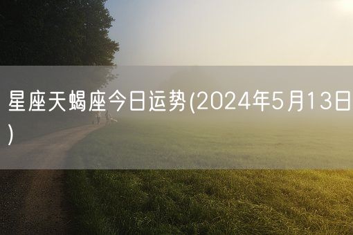 星座天蝎座今日运势(2024年5月13日) (图1)