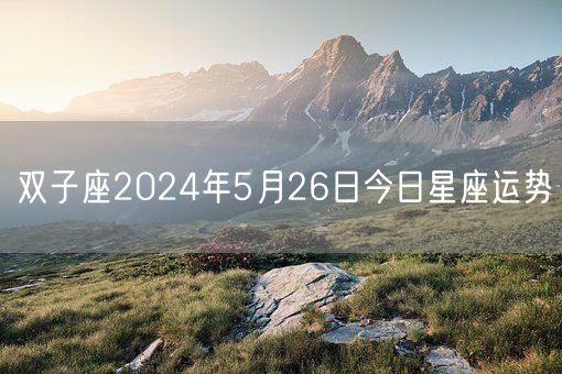 双子座2024年5月26日今日星座运势(图1)