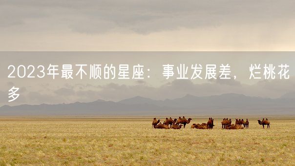 2023年最不顺的星座：事业发展差，烂桃花多(图1)
