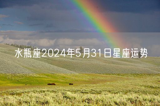 水瓶座2024年5月31日星座运势(图1)