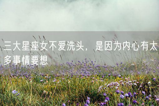 三大星座女不爱洗头，是因为内心有太多事情要想(图1)