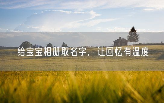 给宝宝相册取名字，让回忆有温度(图1)