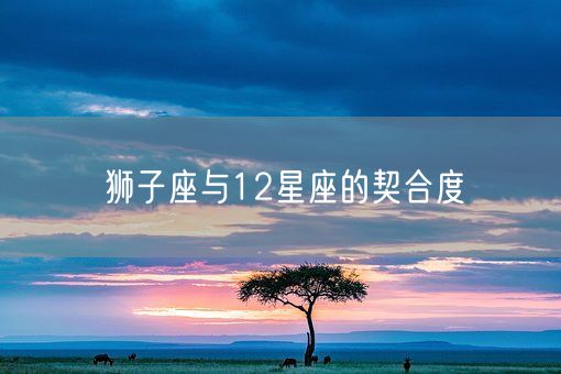 狮子座与12星座的契合度(图1)