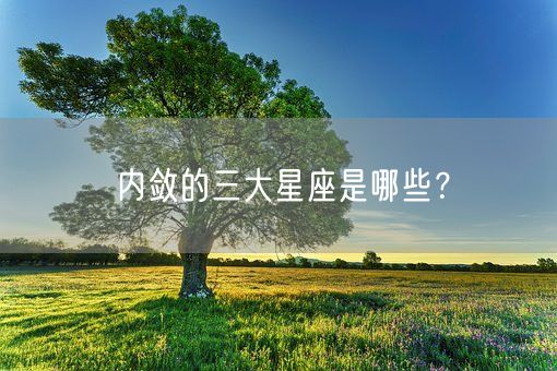 内敛的三大星座是哪些？(图1)