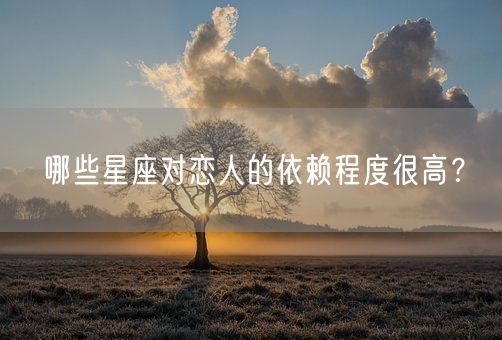 哪些星座对恋人的依赖程度很高？(图1)