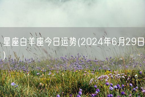 星座白羊座今日运势(2024年6月29日) (图1)