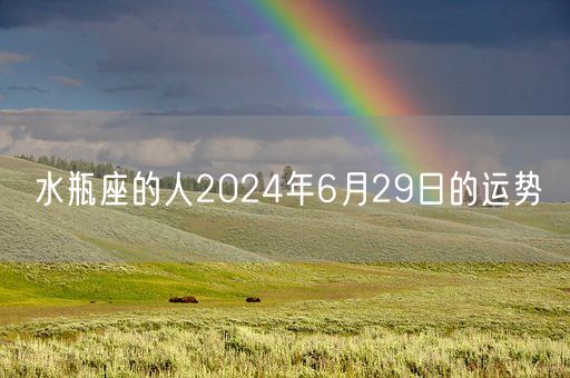 水瓶座的人2024年6月29日的运势(图1)