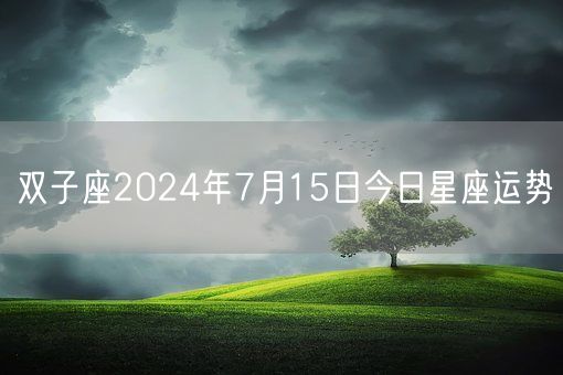 双子座2024年7月15日今日星座运势(图1)