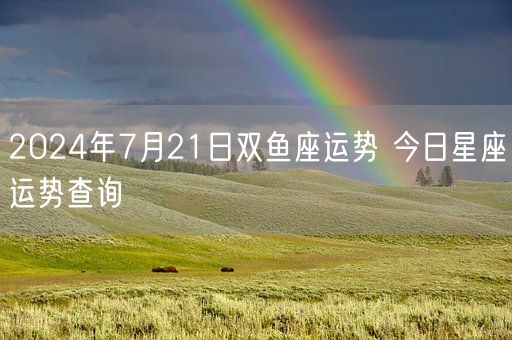 2024年7月21日双鱼座运势 今日星座运势查询(图1)