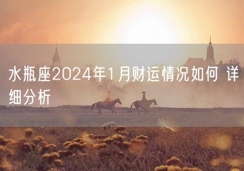 水瓶座2024年1月财运情况如何 详细分析(图1)