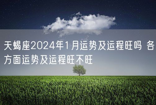 天蝎座2024年1月运势及运程旺吗 各方面运势及运程旺不旺(图1)