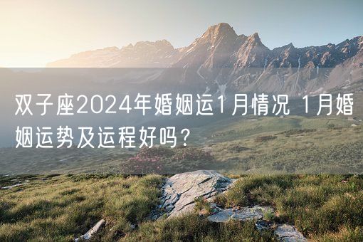 双子座2024年婚姻运1月情况 1月婚姻运势及运程好吗？(图1)