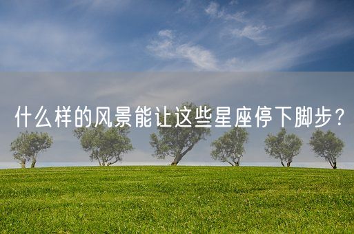 什么样的风景能让这些星座停下脚步？(图1)