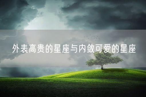 外表高贵的星座与内敛可爱的星座(图1)