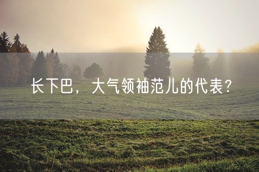 长下巴，大气领袖范儿的代表？(图1)