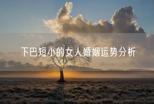 下巴短小的女人婚姻运势分析(图1)