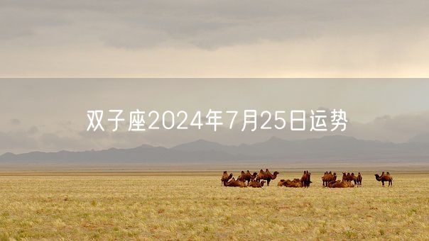 双子座2024年7月25日运势(图1)