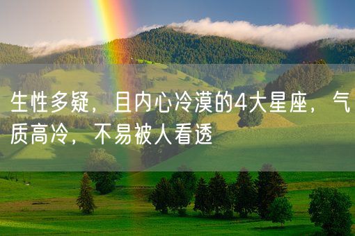 生性多疑，且内心冷漠的4大星座，气质高冷，不易被人看透(图1)