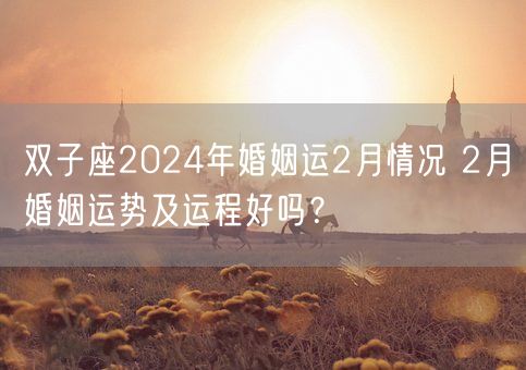 双子座2024年婚姻运2月情况 2月婚姻运势及运程好吗？(图1)