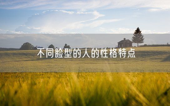 不同脸型的人的性格特点(图1)