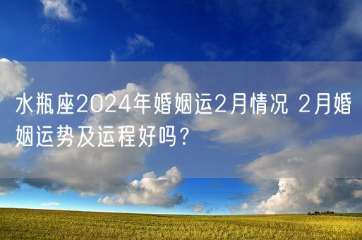 水瓶座2024年婚姻运2月情况 2月婚姻运势及运程好吗？(图1)