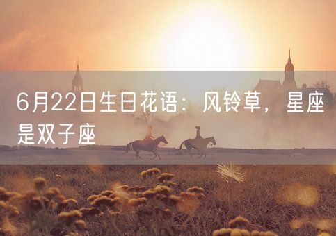 6月22日生日花语：风铃草，星座是双子座(图1)