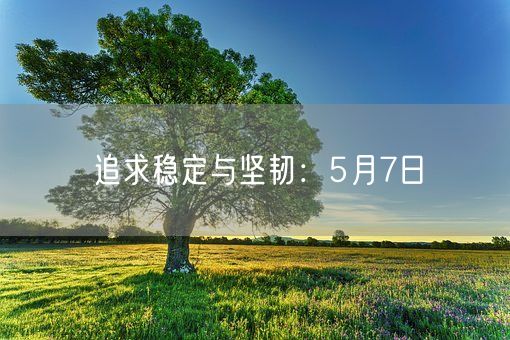 追求稳定与坚韧：5月7日(图1)