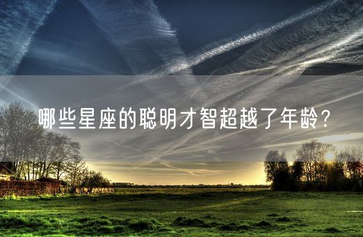 哪些星座的聪明才智超越了年龄？(图1)