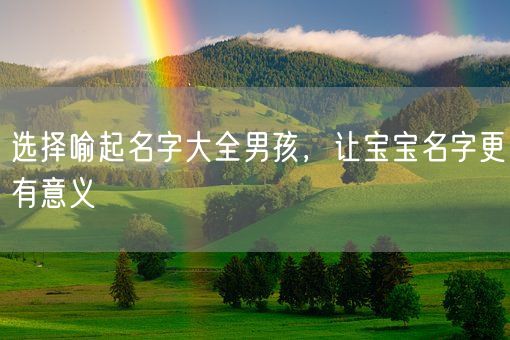 选择喻起名字大全男孩，让宝宝名字更有意义(图1)