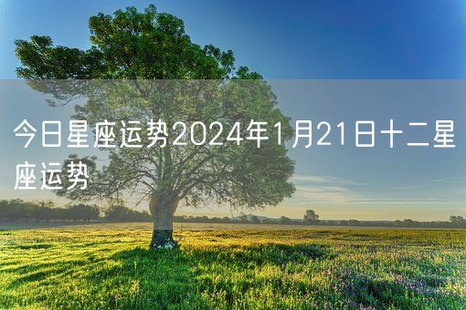 今日星座运势2024年1月21日十二星座运势(图1)