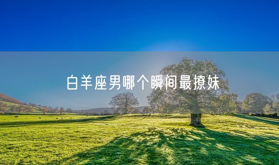 白羊座男哪个瞬间最撩妹(图1)