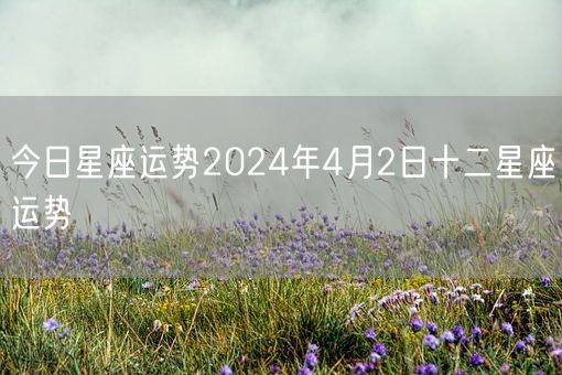 今日星座运势2024年4月2日十二星座运势(图1)