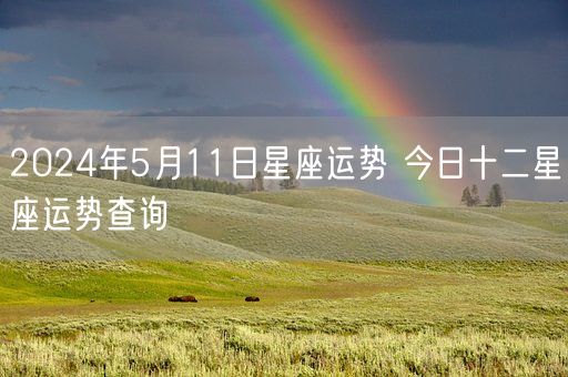 2024年5月11日星座运势 今日十二星座运势查询(图1)