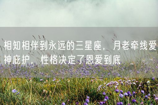 相知相伴到永远的三星座，月老牵线爱神庇护，性格决定了恩爱到底(图1)