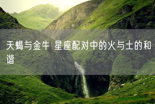 天蝎与金牛 星座配对中的火与土的和谐(图1)