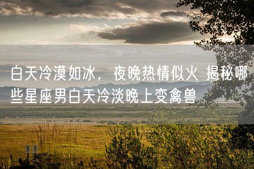 白天冷漠如冰，夜晚热情似火 揭秘哪些星座男白天冷淡晚上变禽兽(图1)