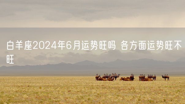 白羊座2024年6月运势旺吗 各方面运势旺不旺(图1)