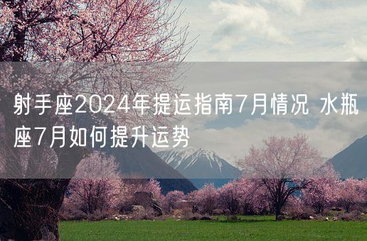 射手座2024年提运指南7月情况 水瓶座7月如何提升运势(图1)