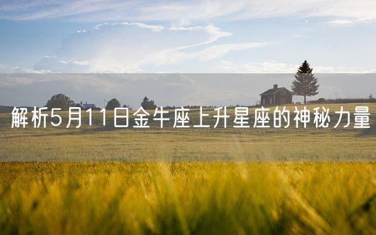 解析5月11日金牛座上升星座的神秘力量(图1)