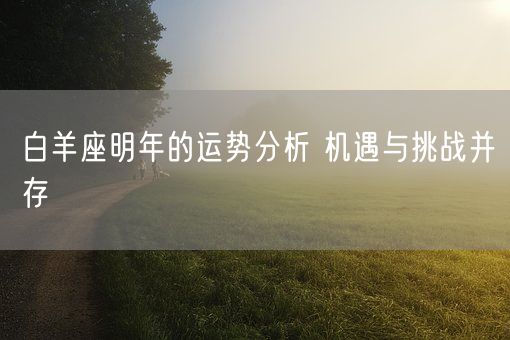 白羊座明年的运势分析 机遇与挑战并存(图1)