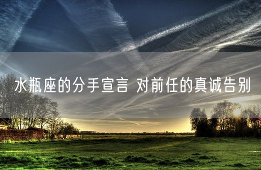 水瓶座的分手宣言 对前任的真诚告别(图1)