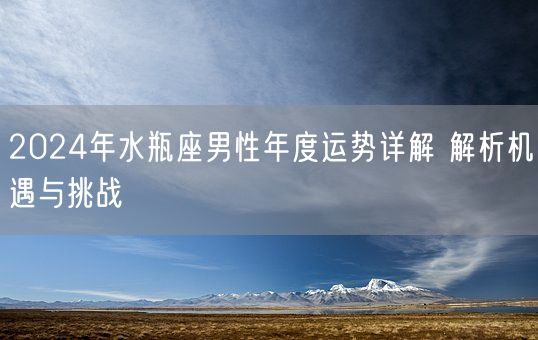 2024年水瓶座男性年度运势详解 解析机遇与挑战(图1)