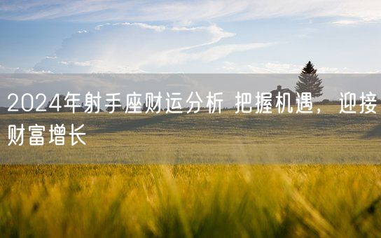 2024年射手座财运分析 把握机遇，迎接财富增长(图1)