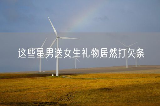 这些星男送女生礼物居然打欠条(图1)