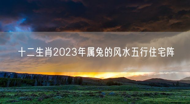 十二生肖2023年属兔的风水五行住宅阵(图1)