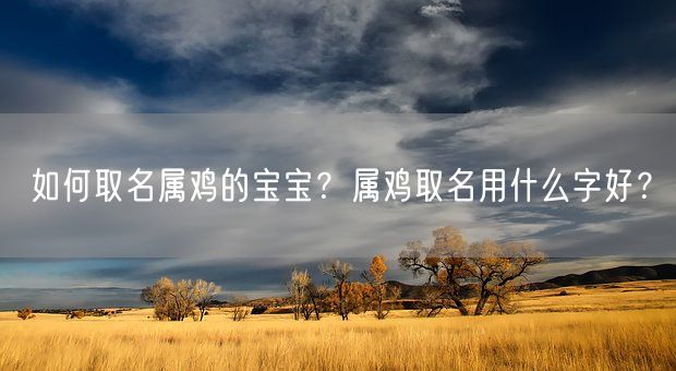 如何取名属鸡的宝宝？属鸡取名用什么字好？(图1)